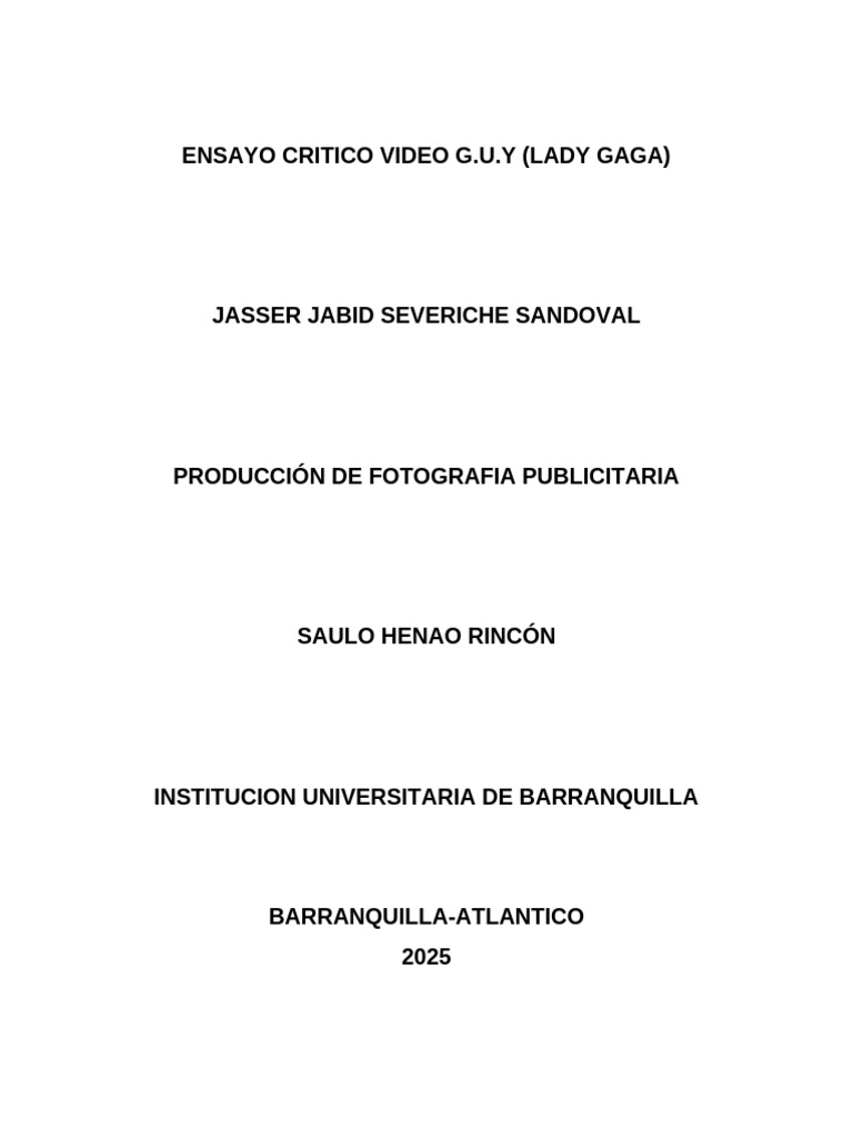 Ensayo Critico Jasser Severiche Sandoval | PDF | Las artes