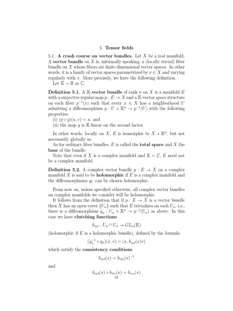 Understanding Tensor Fields and Bundles | PDF | Differential Form ...