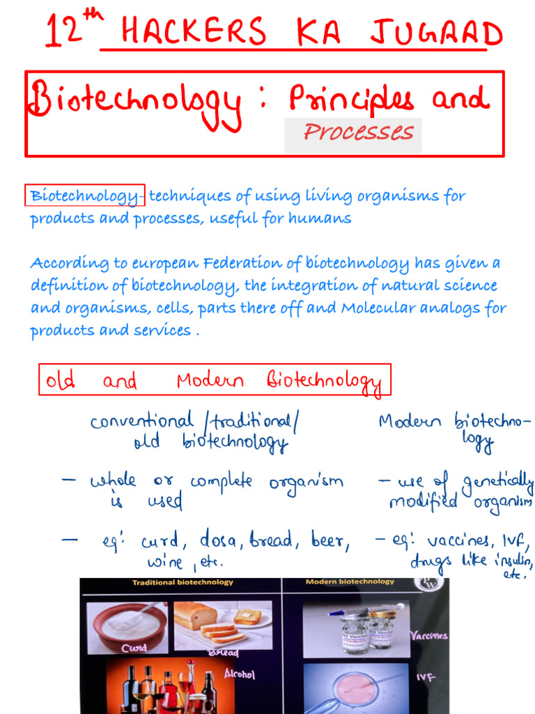 Principles of Biotechnology Explained | PDF | Molecular Cloning ...