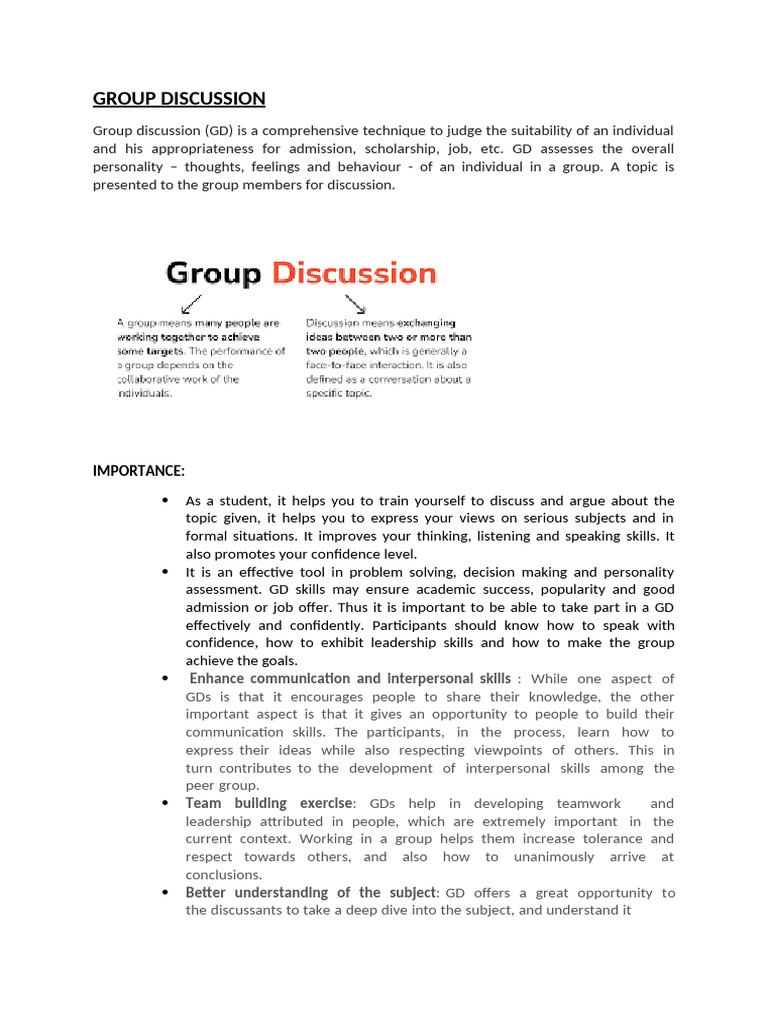 Mastering Group Discussion Skills | PDF | Communication | Leadership