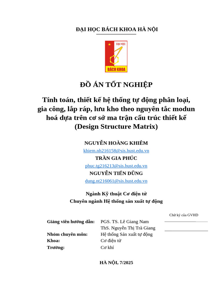 Thuyet Minh Do An Tot Nghiep 12.7 | PDF