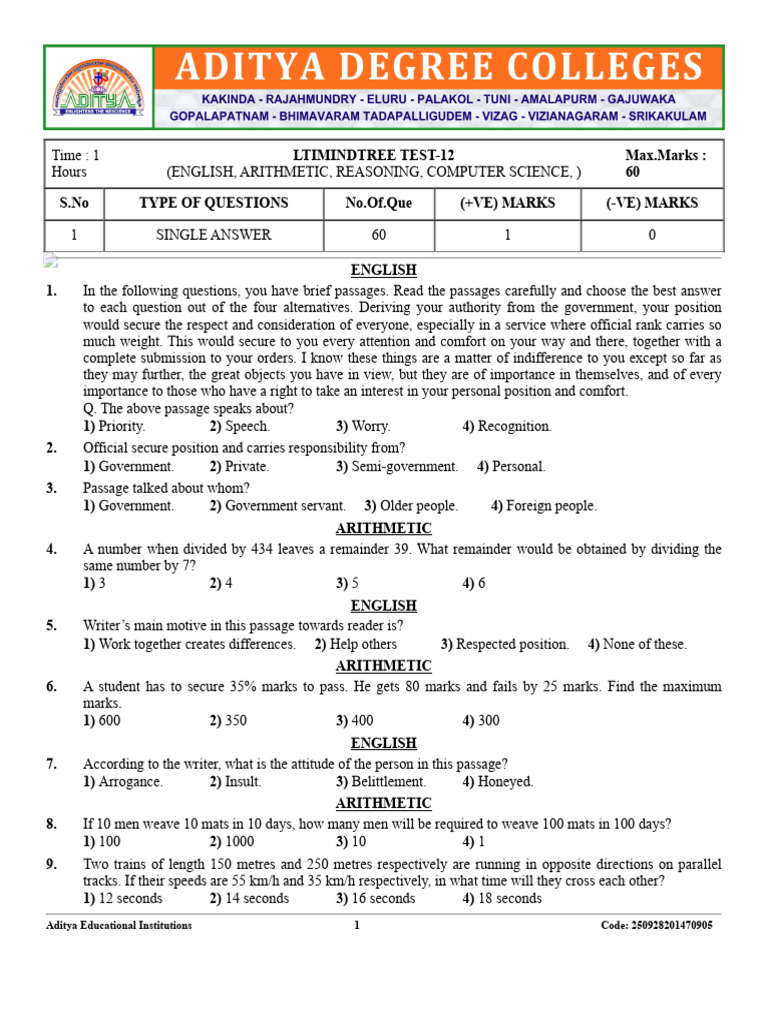 Educational Test Overview and Guidelines | PDF | Computer Programming ...