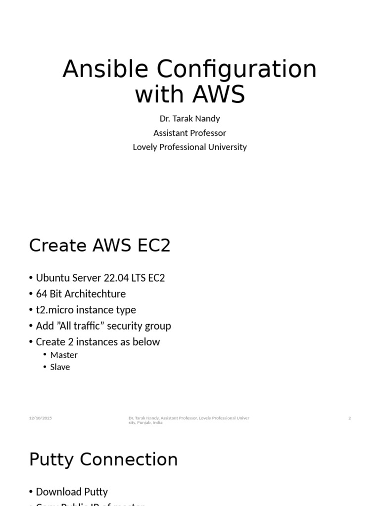 Ansible Setup on AWS EC2 Instances | PDF | Operating System Families ...