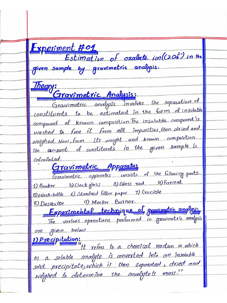 Inorganic Practical 6th Sem | PDF