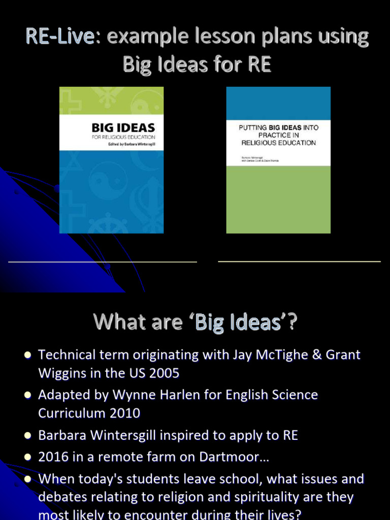 Big Ideas for RE: Lesson Plans Guide | PDF | Pedagogy | Irreligion