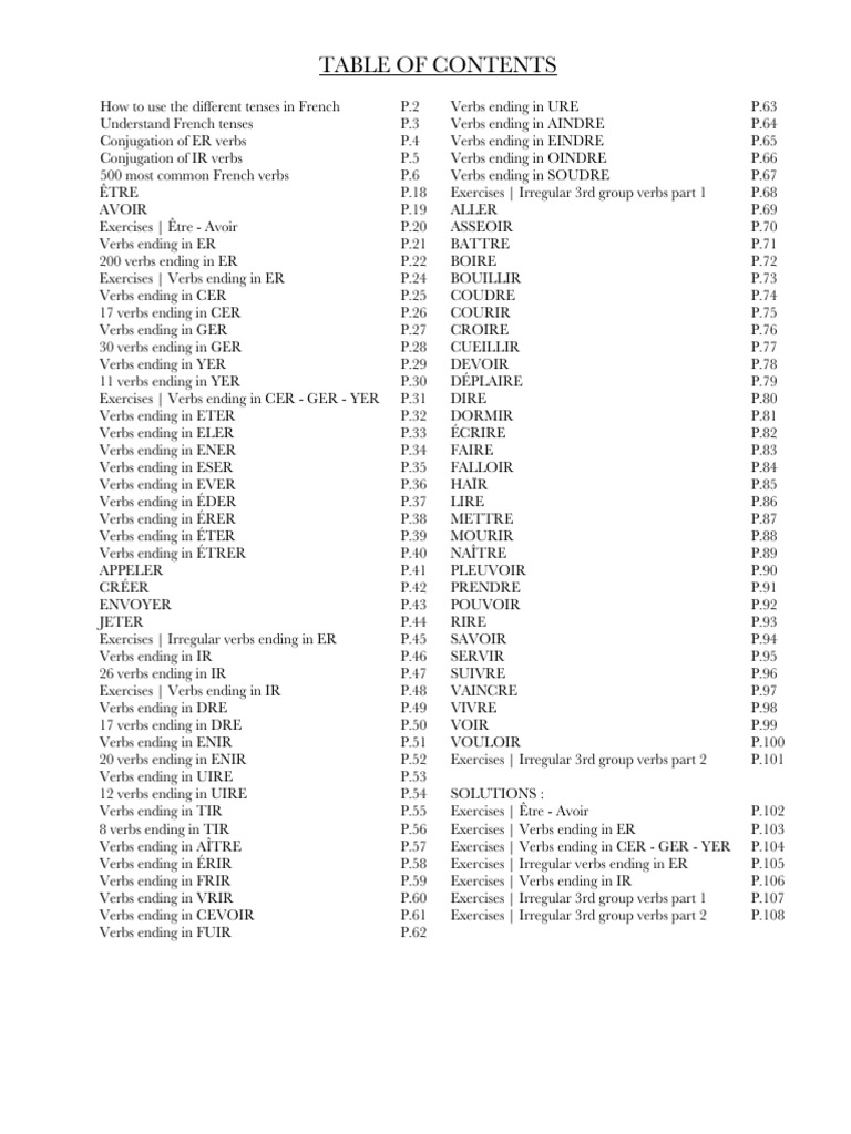 500 Common French Verbs List | PDF | Languages | Foreign Language Studies