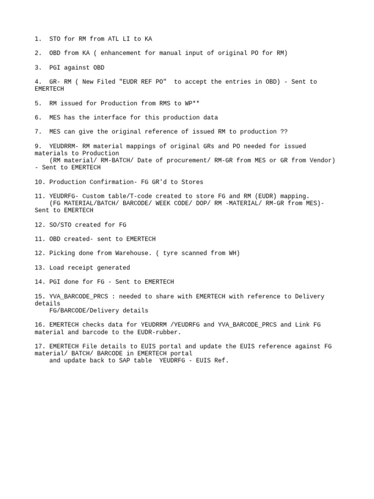 RM and FG Processing Workflow Guide | PDF