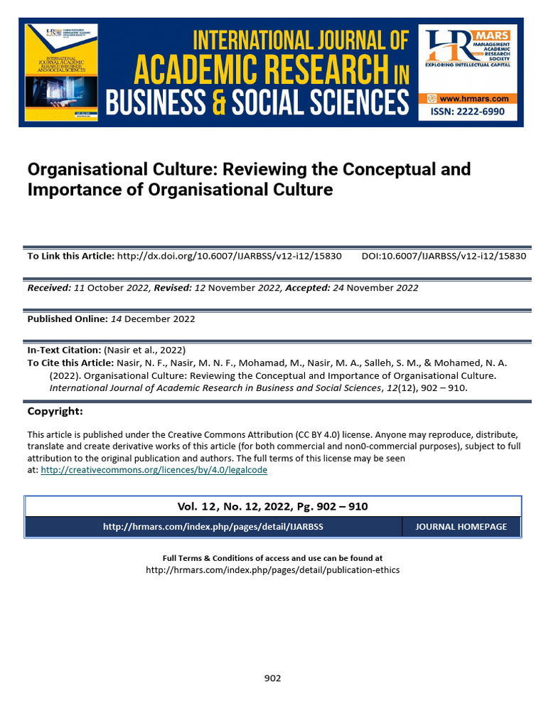 Importance of Organisational Culture | PDF | Organizational Culture ...