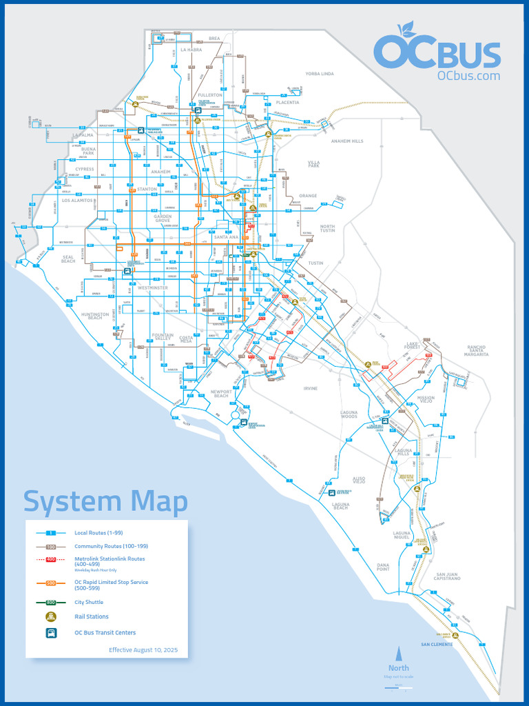 OCTA Bus Routes Overview | PDF | Southern California | Public Transport