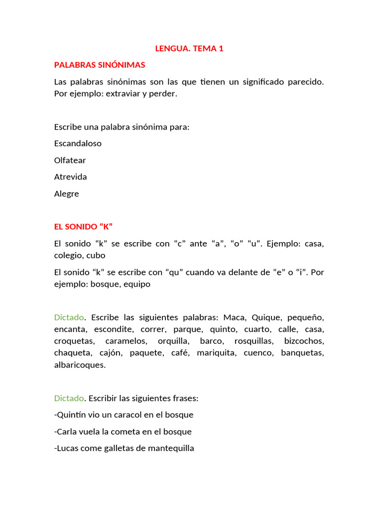 Actividades de Lengua para Segundo Grado | PDF | Lingüística
