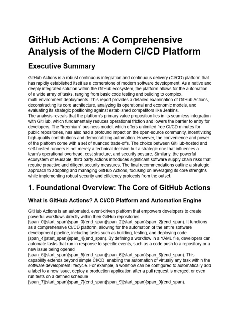 Understanding GitHub Actions Components and Use CA... | PDF | Software ...