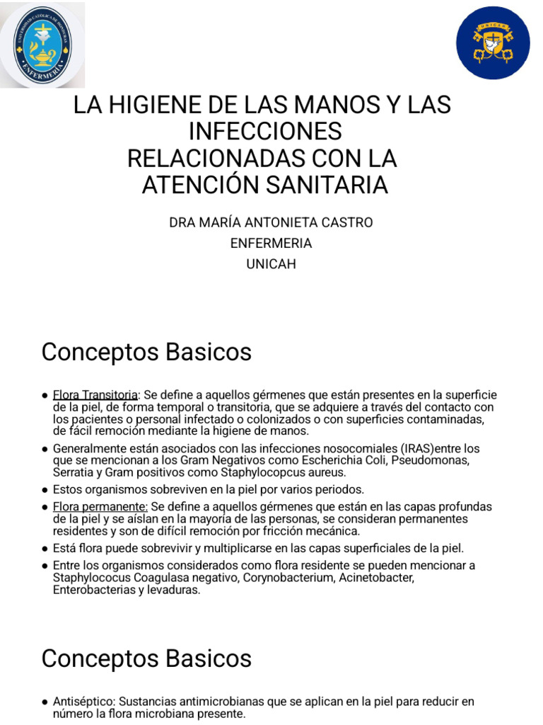 Higiene de Manos y Prevención de Infecciones | PDF | Lavado de manos ...