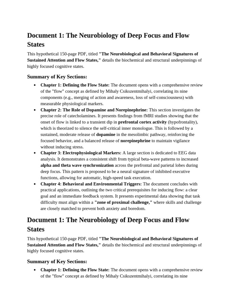 View of Neurobiology of Focus and Flow States | PDF | Flow (Psychology ...