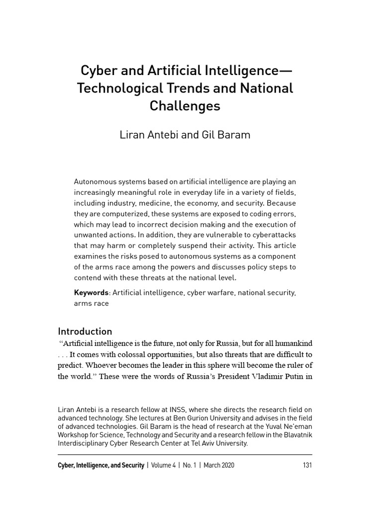 Cyber and Artificial Inteligence. | PDF | Artificial Intelligence ...