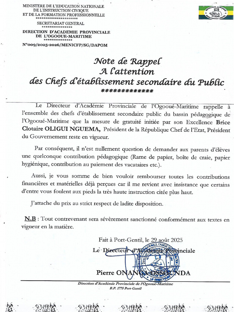 Note de Rappel 009 | PDF