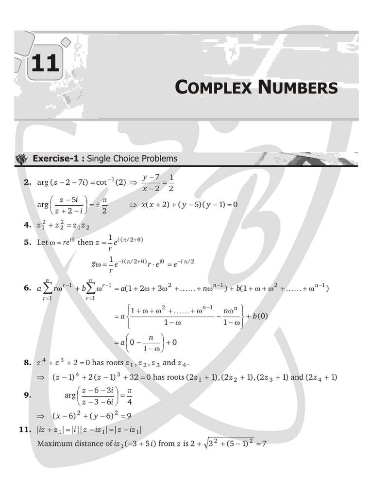 Omplex Umbers: Exercise-1 | PDF | Geometric Shapes | Classical Geometry