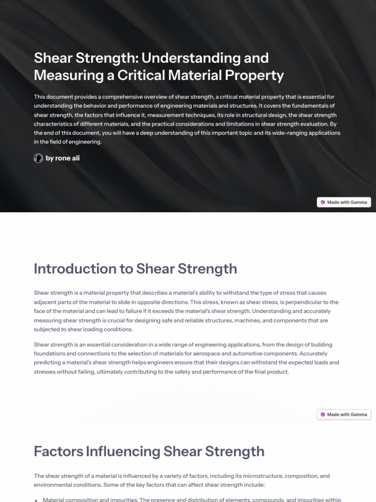 Safe Shear Strength in Engineering Design | PDF | Strength Of Materials ...