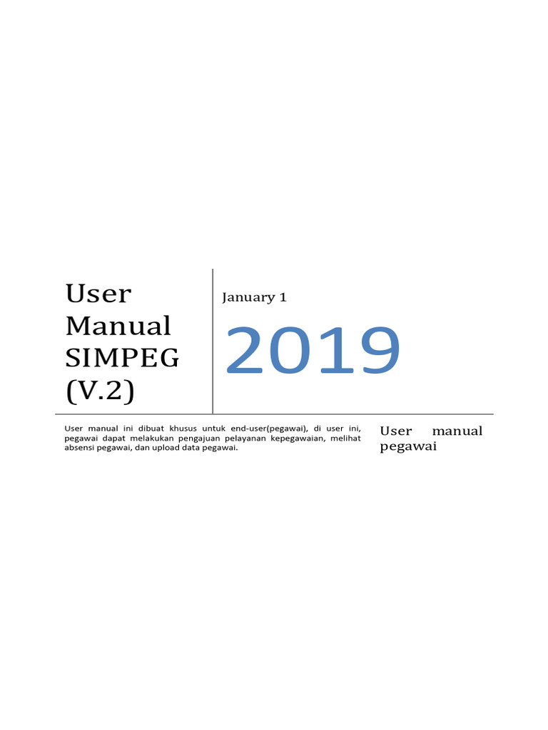Manual Penggunaan SIMPEG untuk Pegawai | PDF