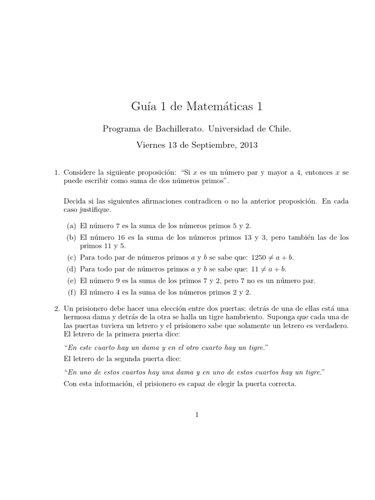 Set de Ejercicios - 1 | PDF | Matemáticas