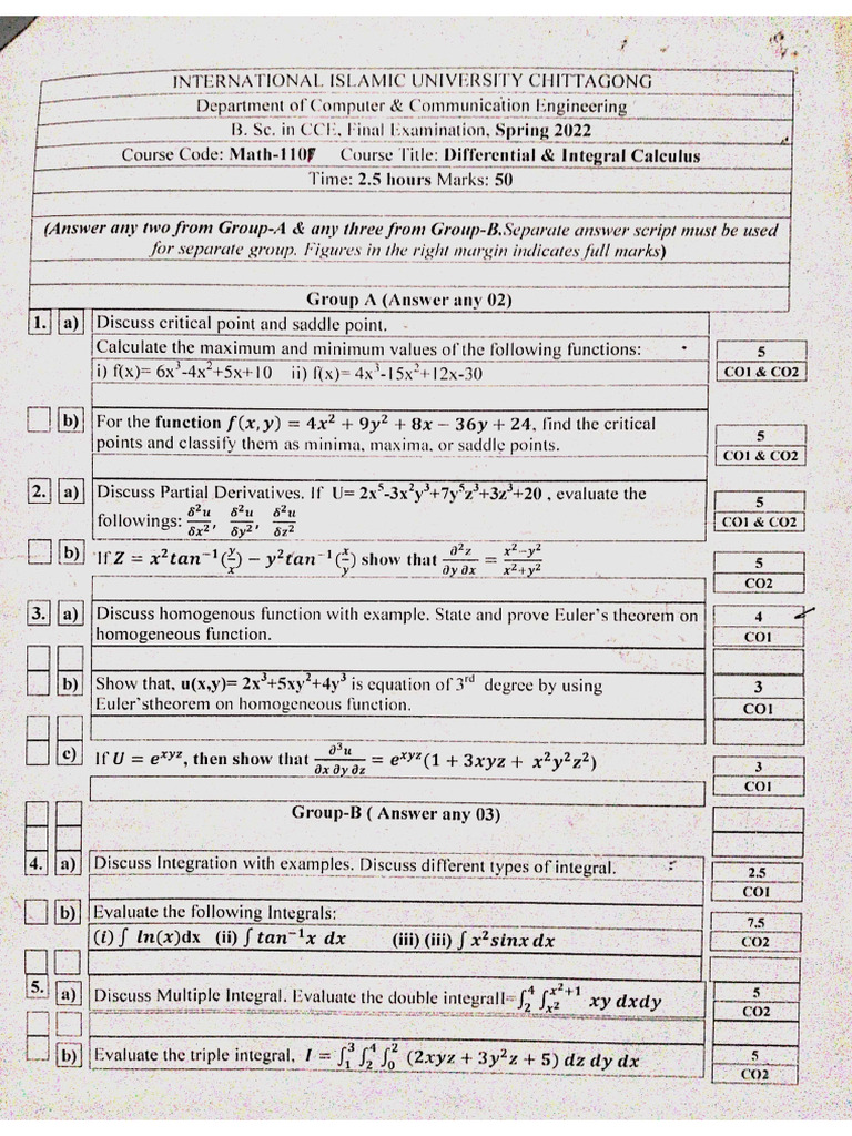 Math - 1101 | PDF