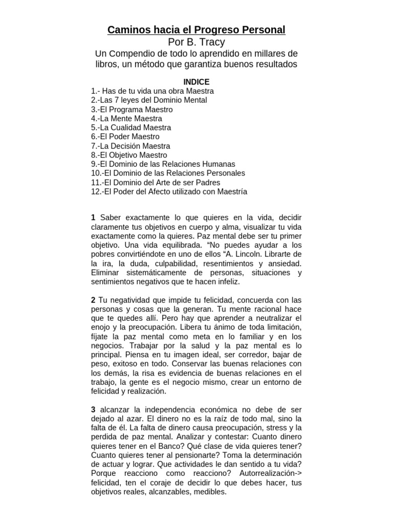 Psicología del Éxito Personal | PDF | Pensamiento | Mente