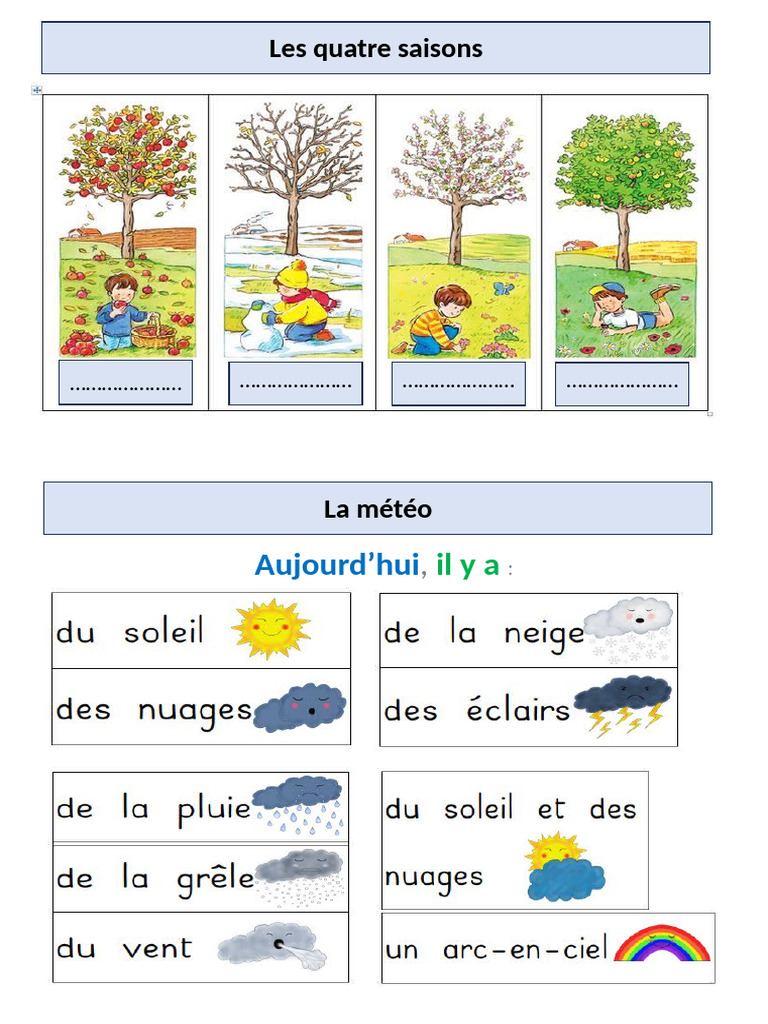 Les quatre saisons et la météo | PDF