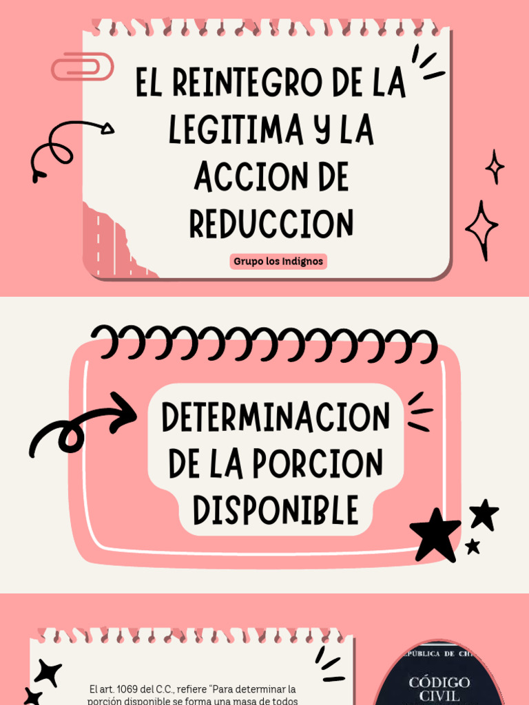 Reintegro y Reducción de Legítima Hereditaria | PDF | Herencia | Donación
