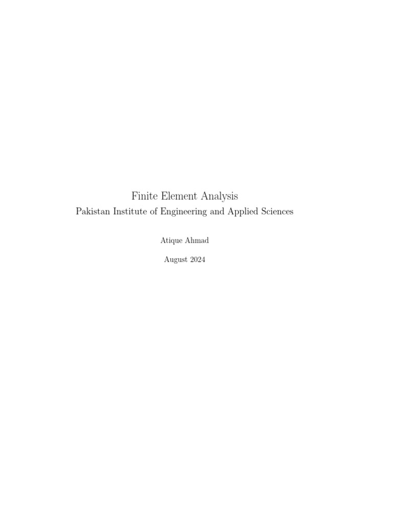 Finite Element Analysis Guide for Engineers | PDF | Finite Element ...