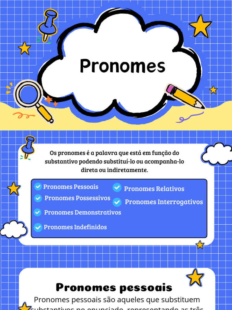 Pronomes Da Língua Portuguesa | PDF | Pronome | Tipologia linguística