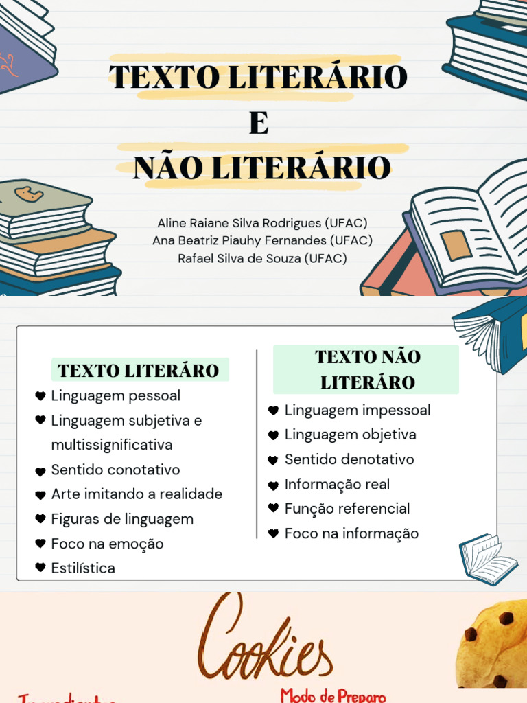 Diferenças entre Texto Literário e Não Literário | PDF | Poesia | Narrativa