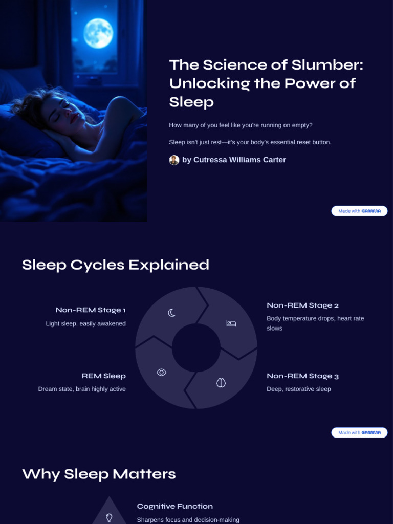 The Science of Slumber Unlocking The Power of Sleep | PDF | Sleep | Dream