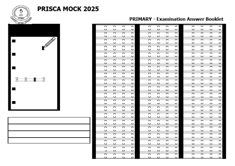 Grade 7 Exam Answer Booklet 2025 | PDF