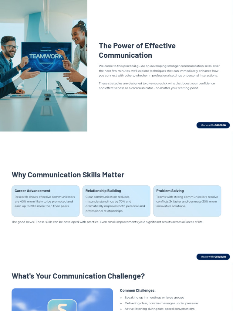 Mastering Effective Communication Skills | PDF | Body Language ...