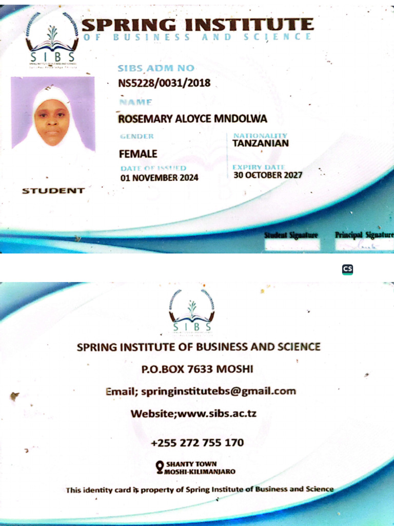 Student ID | PDF