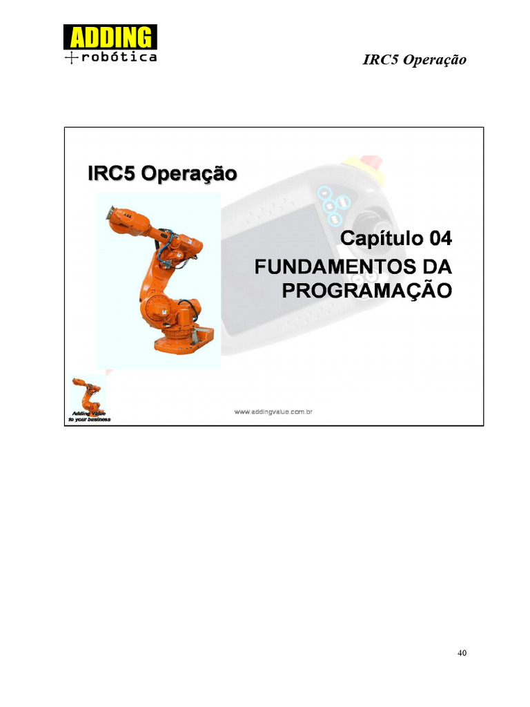 Operações do IRC5: Guia Completo | PDF