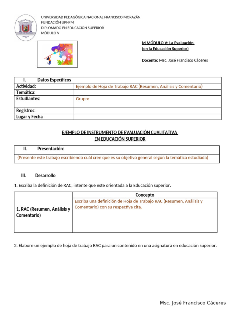 1 Eva-Ejemplo Rac | PDF | Maestros | Pedagogía