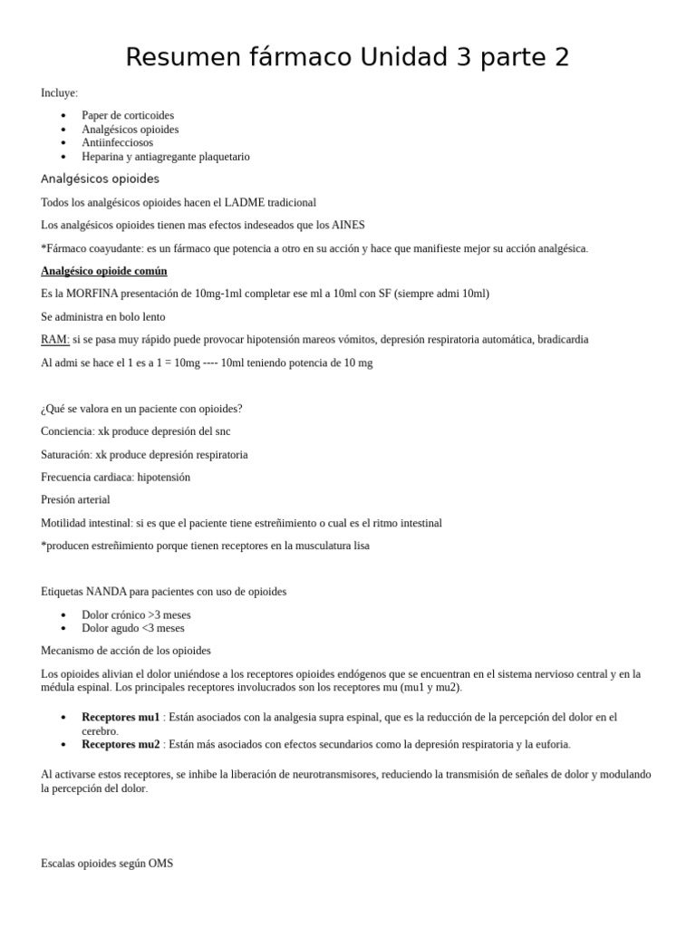 Prueba de Framaco 3 Parte 2 | PDF | Analgésico | Tratamientos médicos