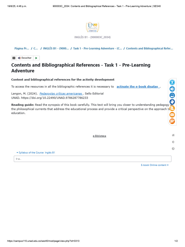 Bibliographical References for Inglés B1 Task | PDF | Learning | Cognition