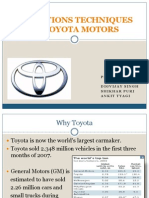 Operations Techniques of Toyota Motors