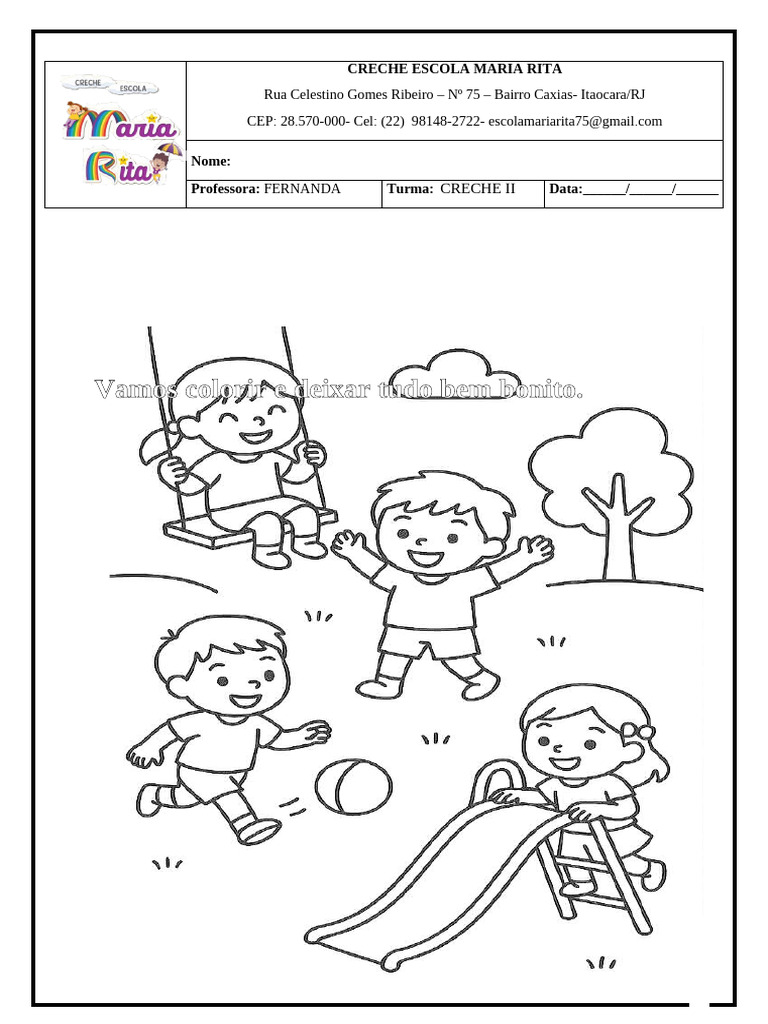 Creche Escola Maria Rita - Caxias/RJ | PDF