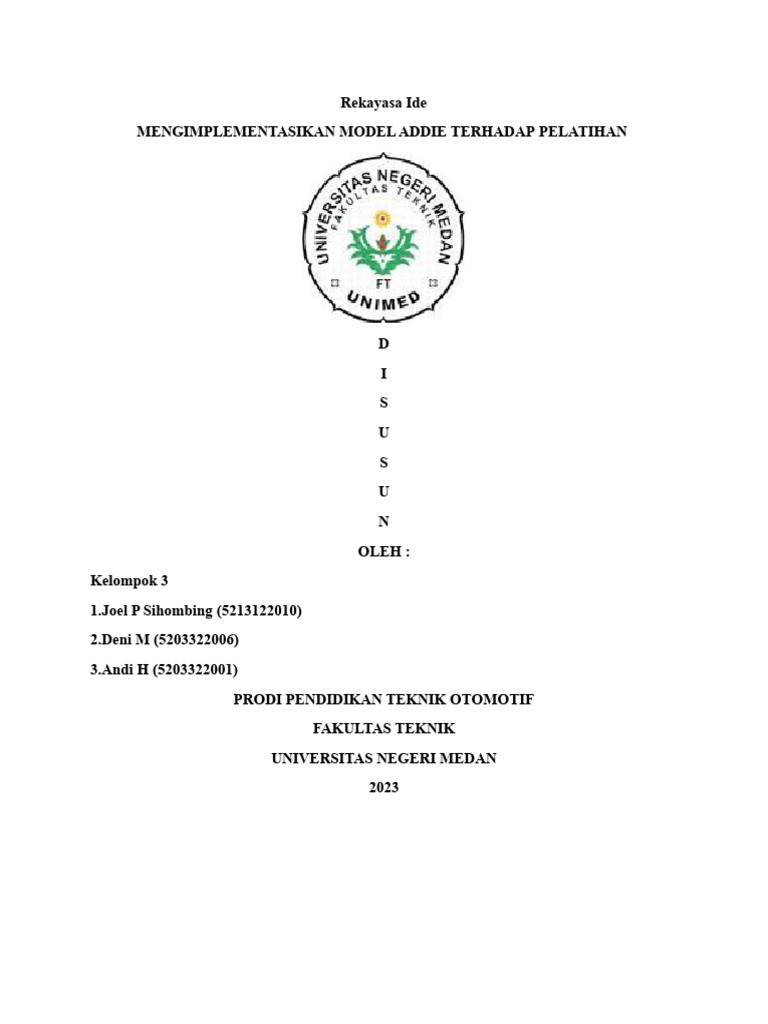 Implementasi Model ADDIE dalam Pelatihan | PDF