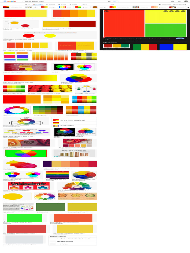 Red Vs Yellow Color - Google Search | PDF | Color | Red