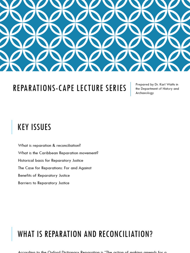 Caribbean Reparations Lecture Series | PDF | Slavery | Atlantic Slave Trade