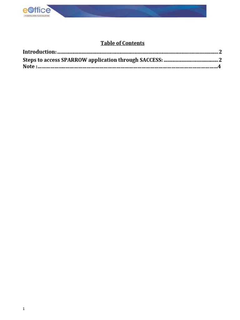 Accessing SPARROW via SACCESS Portal | PDF