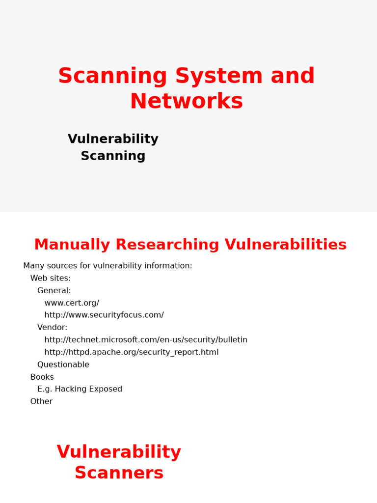 Scanning System and Networks2 | PDF | Networking | Internet & Web