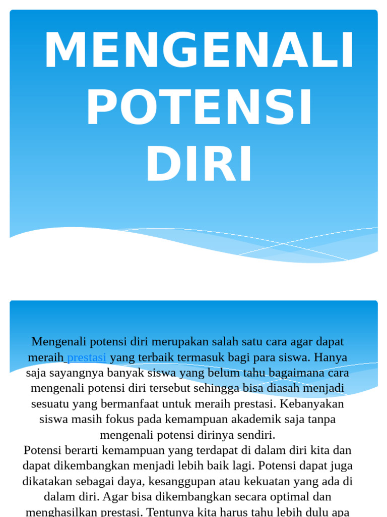 MENGENALI POTENSI DIRI | PDF
