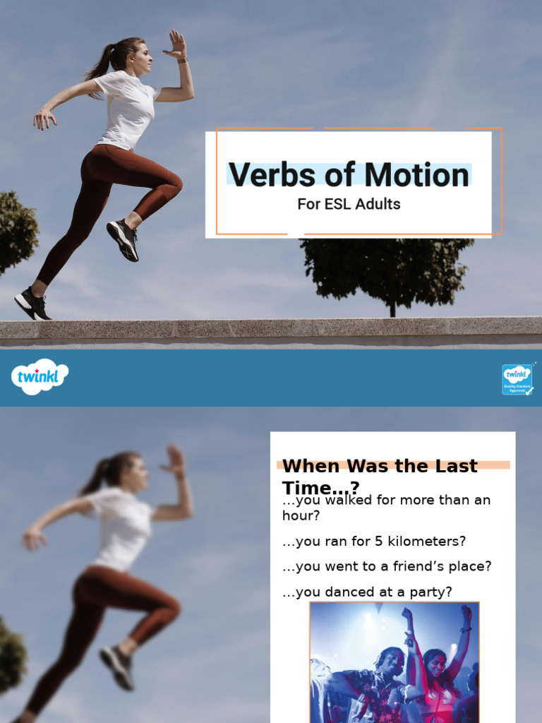 T 1727689674 Esl Verbs of Motion Lesson Adults b1 Ver 2 | PDF ...