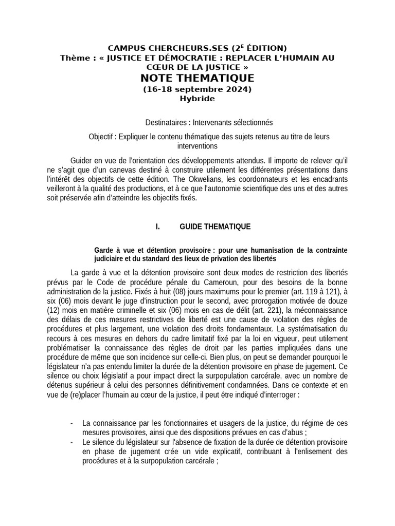 Justice et démocratie : enjeux humains | PDF | Justice | Crime et violence