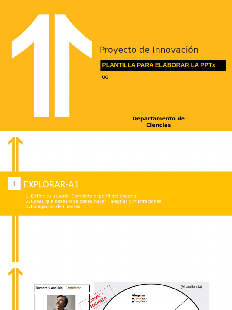 Plantilla para Elaborar La PPTX - Proyecto de Innovación - UG - 2025 | PDF