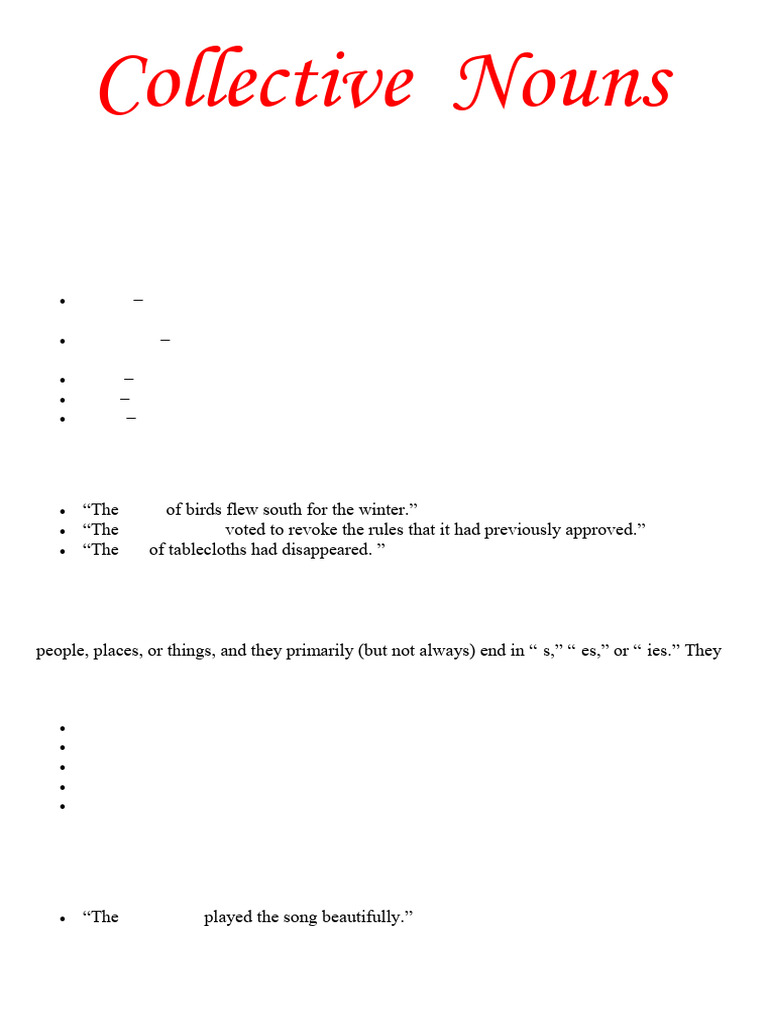 Understanding Collective Nouns | PDF | Plural | Grammatical Number